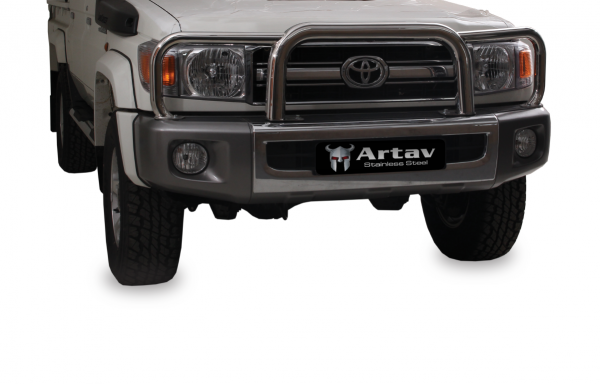 Toyota Landcruiser 70 Series Grill Guard Stainless