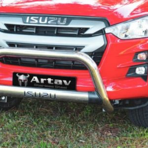 Isuzu DMAX Stainless Nudge Bar with Oval Cross Member