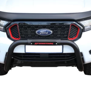 Ford Ranger Nudge Bar Black Stainless Stormtrak PDC 2016-2022