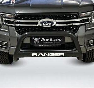 Ford Ranger Next Gen Nudge Bar with Oval Cross Member Black 2023>
