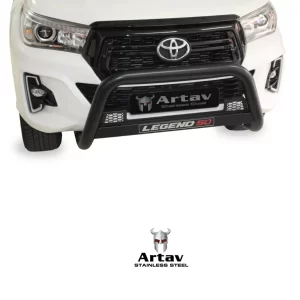 Toyota Hilux Legend 50 Honeycomb Black Stainless Steel Nudge Bar 2016>