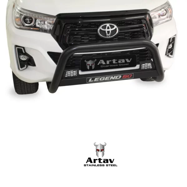 Toyota Hilux Legend 50 Honeycomb Black Stainless Steel Nudge Bar 2016>