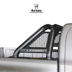 Toyota Hilux Legend Black Stainless Steel Honeycomb Sports Bar 2016>