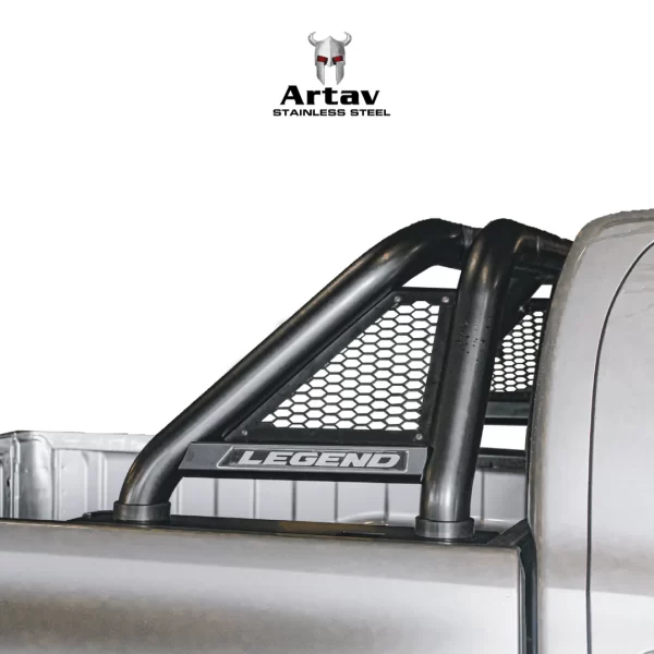 Toyota Hilux Legend Black Stainless Steel Honeycomb Sports Bar 2016>