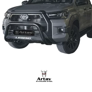 Toyota Hilux Legend Black Stainless Steel Honeycomb Nudge Bar 2016>