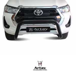 Toyota Hilux Black Stainless Fleet Nudge Bar 2016>
