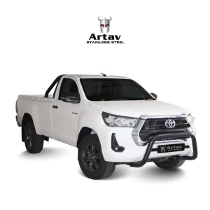Toyota Hilux Black Stainless Steel Fleet Sports Bar 2016>
